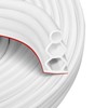 SILIENTWERK 40 Feet Self-Adhesive Rubber Weather Stripping Fits Big Gaps,
