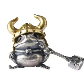 PXXINI Frog Knight Necklace, Frog Rider Pendant Necklace，925 Silver Hip Hop Animal Alt Gothic Jewelry