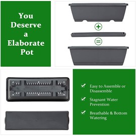 HAPPYGRILL 5 Tiers Raised Garden Bed, Freestanding Planter Box Container with Drainage Holes for Vegetables, Flowers, Indoor Outdoor Elevated Planter Raised Beds for Balcony, Patio, Backyard