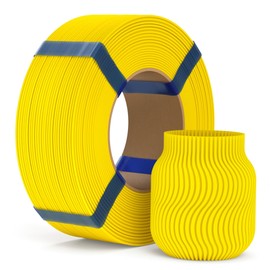 ELEGOO PLA Basic Refill Filament 1.75mm Yellow 1KG, 3D Printer Filament No Spool Dimensional Accuracy +/- 0.02mm, 3D Printing PLA for Reusable Spool Refilling