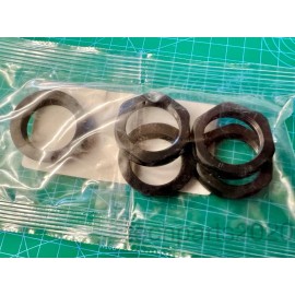 Phoenix Contact Lot 5pcs Phoenix Contact PG21 Flat Counter Hex Nut, PA 6.6 GF Fiberglass, Black