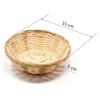 Lashuma Set of 5 Bamboo Baskets, Braided Decorative Basket, Round,