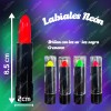 4 Labiales Neón Luminoso Luz Uv Negra Lipstick Halloween