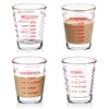 Measuring Cup Shot Glasses 4PACK Espresso Shot Glasses Liquid Heavy