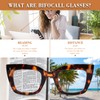 OPTOFENDY Bifocal Reading Glasses for Women, Clear Top Cat Eye