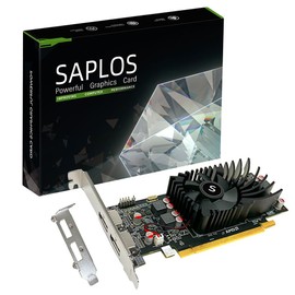 SAPLOS Radeon HD 7750 Graphics Card, 2GB GDDR5 128-bit, Dual DisplayPort, Computer Graphics Card, Entry Level GPU, Video Card for PC, PCI Express x 16