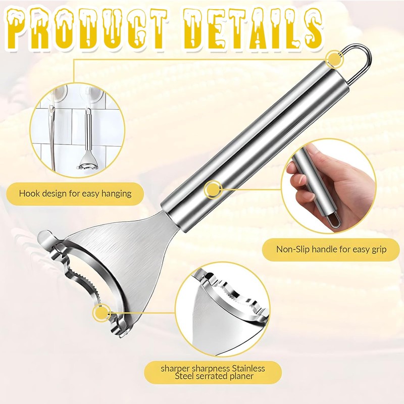 Gzcnsel Stainless Steel Corn Peeler, ​Magic Corn Cob Stripper Tool