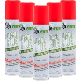 Jo Chef Butane Fuel Refill, Lighter Butane Fuel Canister, Butane Gas Refill for Kitchen Torch, Lighter, Brûlée Kitchen Blow Torch