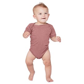 Bella + Canvas Infant Triblend Short-Sleeve One-Piece 6-12MOS MAUVE TRIBLEND
