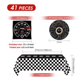 41Pcs Cars Birthday Decorations Hot Cars Birthday Party Supplies Race Car Plates Race Car Napkins for 20 Guests Checkered Tablecloth Party Plates for Race Car Birthday Party Decorations Supplies