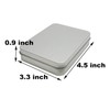 2 Pcs Metal Hinged Tin Box Container Mini Portable Small