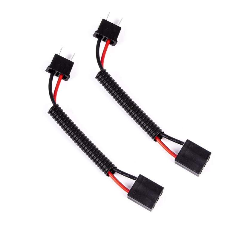 Xotic Tech 2pcs H7 Pigtail Wire Wiring Harness Extension Adapter