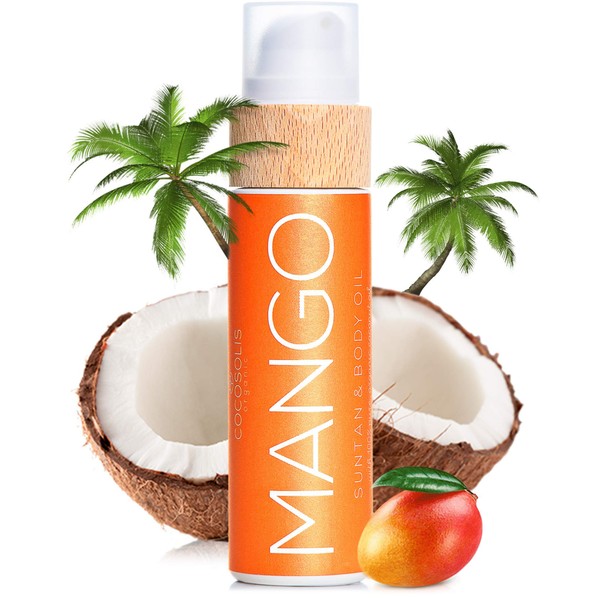 COCOSOLIS Mango Tan Accelerator with Vitamin E, Bio Oil Body Lotion for Natural Tan (110)
