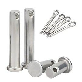 Pack of 4 Clevis Pins, Locking Bolts, Pin Pins, Stainless Steel Locking Systems with Cotter Pins for Furniture Assembly, Trailer (Silver, M12 x 50 mm)