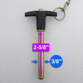 Avibank NEW Avibank BLS6TA26S Steel T-Handle Quick Release Pin, 3/8" Dia. X 2-5/8" Grip
