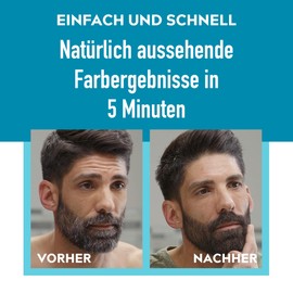 Just for Men Moustache and Beard Black Dye, Eliminates Grey for a Thicker and Fuller Look - M55