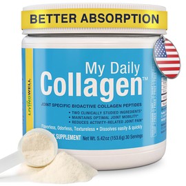 My Daily Collagen - Premium Multi Collagen Peptides Powder with Vitamin C for Joint Support, Cartilage Health, Knotted Shoulders, & Knee Comfort for Men and Women - Flavorless - 30 Servings