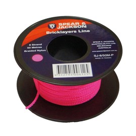 Spear & Jackson Nylon Bricklayers Line, 50 Meter Length, Fluorocent Pink