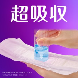 Whisper 1.7 fl oz (45 cc, 24 cm), 22 Sheets (Women's, Water Absorption Care, Urinary Leaking Pad), Medium Weight