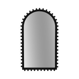 24x39 Beaded Arch Mirror, Black