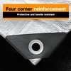 Tarpware 10'x10' Silver/Black Heavy Duty Waterproof Full Size Tarp, Durable
