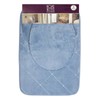 Juego de Baño Home Access Azul con Tapete y Fundas 3 Piezas