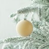 Pack of 6 Plastic Velvet Christmas Baubles Velvet 6 cm