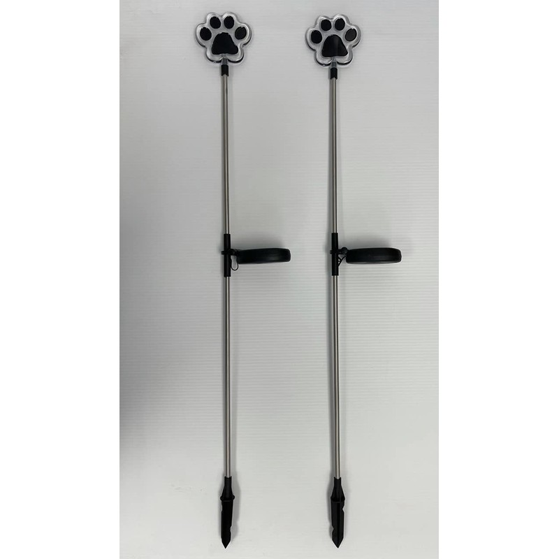 JAYXC HOME Set of 2 Clear Acrylic Dog Paw Solar