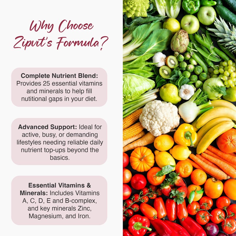 Zipvit A-Z Multivitamin Tablets, Vegan Multivitamin & Minerals for Men