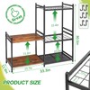 DAOUTIME Garage Tool Organizer with 2-tier Wooden Shelves, Yard Tool