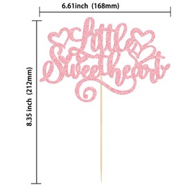 Ephlyn - 1 decoración para tartas con purpurina rosa, dulce amor, boda, despedida de soltera, día de San Valentín, decoración de tartas para el día de San Valentín, baby shower para niños, fiesta de