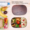 Wooden Lunch Box Portable Food Container Tablewares for Home Office