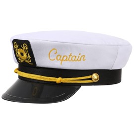 Erying Captain Hat for Women Men Nautical Navy Sailor Skipper Matching Hat Boating Party Gift