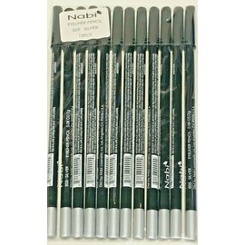 NABI EYELINER PENCIL E05 SILVER 12 PCS 7.5" LONG