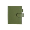 Moterm Leather Cover for A6 Notebook - Fits Hobonichi Cousin, Stalogy and Midori MD Planner, with Pen Loop, Card Slots and Back Pocket (Pebble Olive Green)