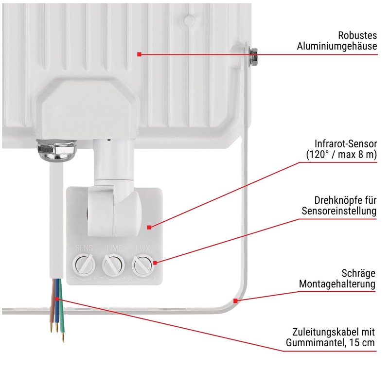 EMOS SIMPO LED Spotlight 30 W with Motion Sensor Super