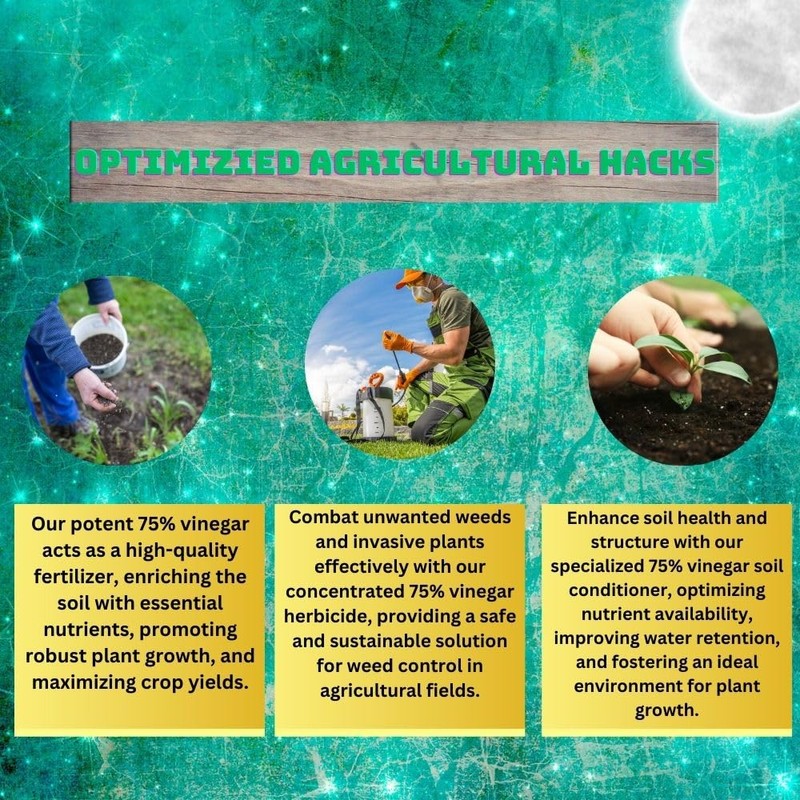 75% Vinegar - 1 Quart - Powerful Cleaning Agent for