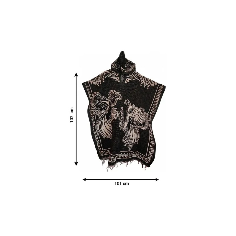 Jorongo Gaban Con Gorro Artesanal Mexicano