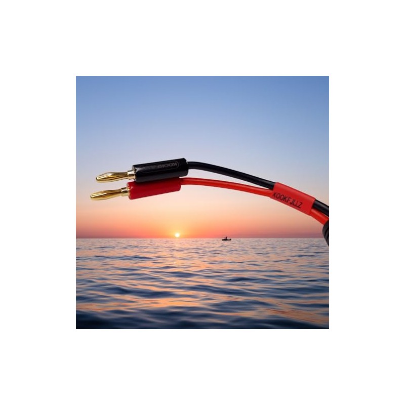 KOOKFJLLZ Banana Plug to Male Speakon Speaker Adapter Cable 12AWG