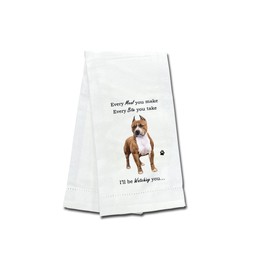 E&S Imports Pit Bull Kitchen Towels - Soft, Highly Absorbent - Pit Bull Gifts - Dish & Tea Towels - Reusable, Quick Drying - 100% Natural Cotton - For Pet Lovers