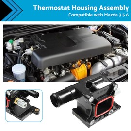 MAX COOL LF941517Z Engine Coolant Thermostat Housing Assembly Suitable for Mazda 3 5 6 2006-2013