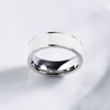 Homxi Men's Rings Gothic Rings Round with Enamel 7 mm