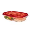 Rubbermaid TakeAlongs Divided Rectangular Food Storage Containers, 3.7 Cup, Tint