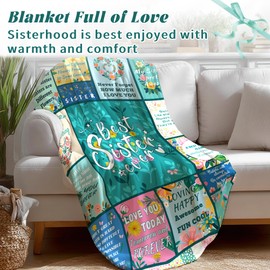 Bestie Blanket for Women 60x50 Inch Ultra Soft Flannel Throw Blanket Cozy Gift for Best Friend Birthday, Christmas, Valentine's Day Thoughtful Gifts for Her, Sister, Girlfriend(GREENGIRD)