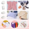 TOAOB 120 Sets T5 Snap Button Fasteners Plastic White Press