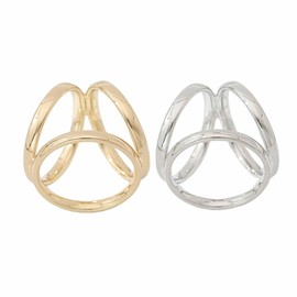 2Pcs Women Fashion Three Rings Scarf Ring Scarf Buckle Silk Scarf Clasp Clips Clothing Wrap Holder,scarf ring,silk scarf clip,three ring scarf,scarf buckle for women,scarf rings(Silver+Golden)