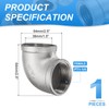 uxcell 304 Stainless Steel 90 Degree Elbow Threaded Pipe Fitting