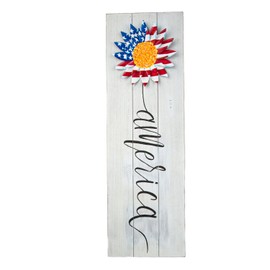The Round Top Collection - Flag Flower America Porch Sign