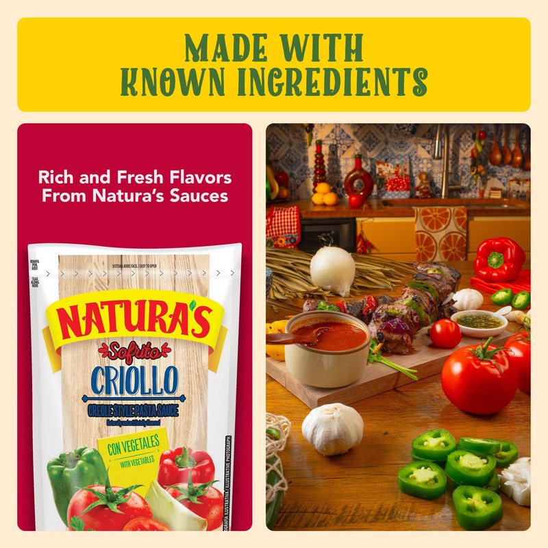 Natura's Sofrito Criollo Sauce, Natural Vegetable Pasta Sauce in 7.1oz.