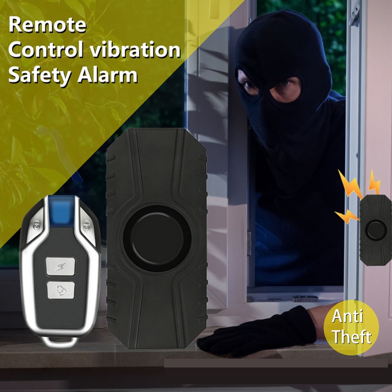 Bike Alarm with Remote Control 113dB Super Loud Vibration Motion